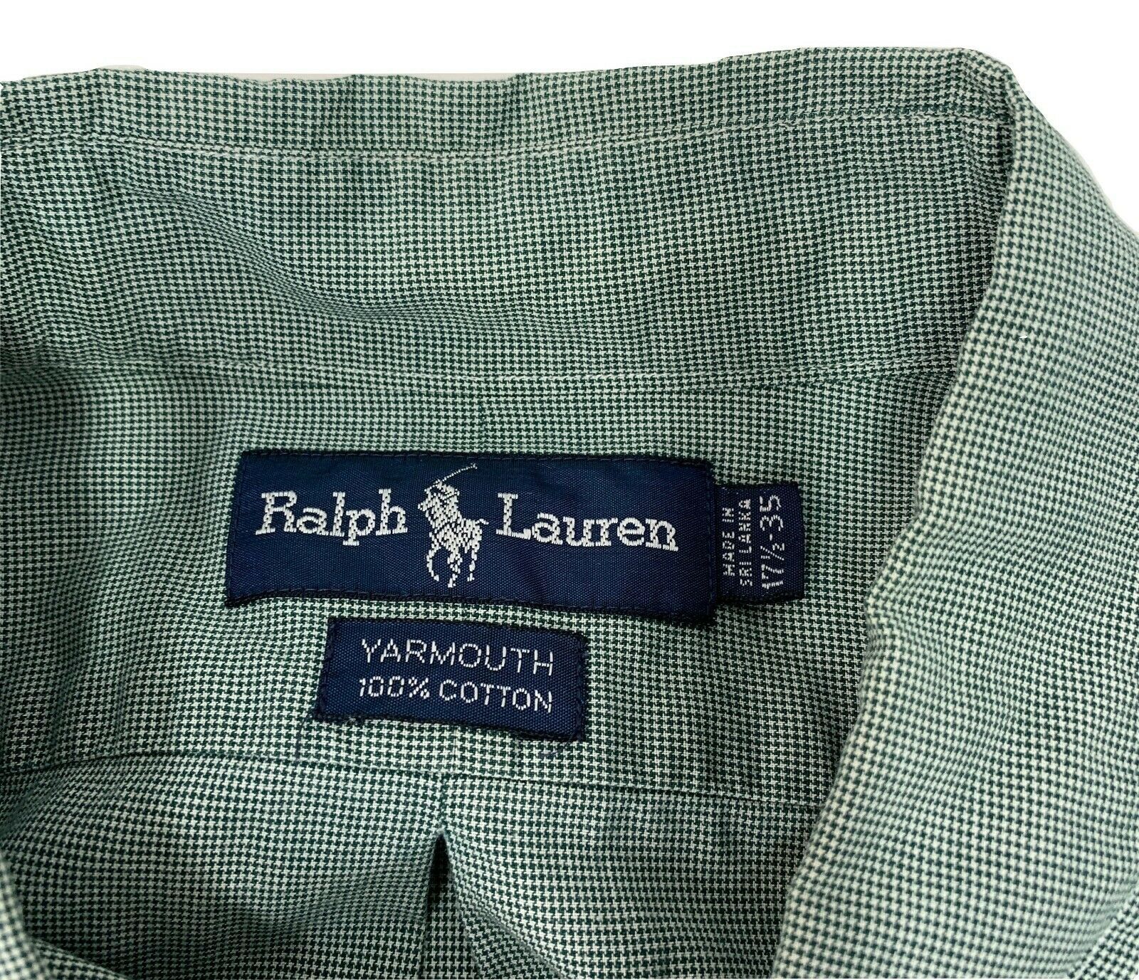 Mens Ralph Lauren Yarmouth Button Down Dress Shirt size 17.5 Long ...
