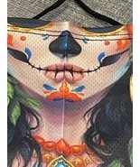Halloween Girl Small Bandana Style Face Cover Neck Mask Dia De Los Muertos - $4.95