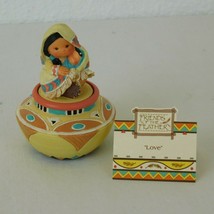 Enesco Vintage 1995 Love Mom & Child Porcelain Ceramic Covered Box by Karen Hahn - $19.35