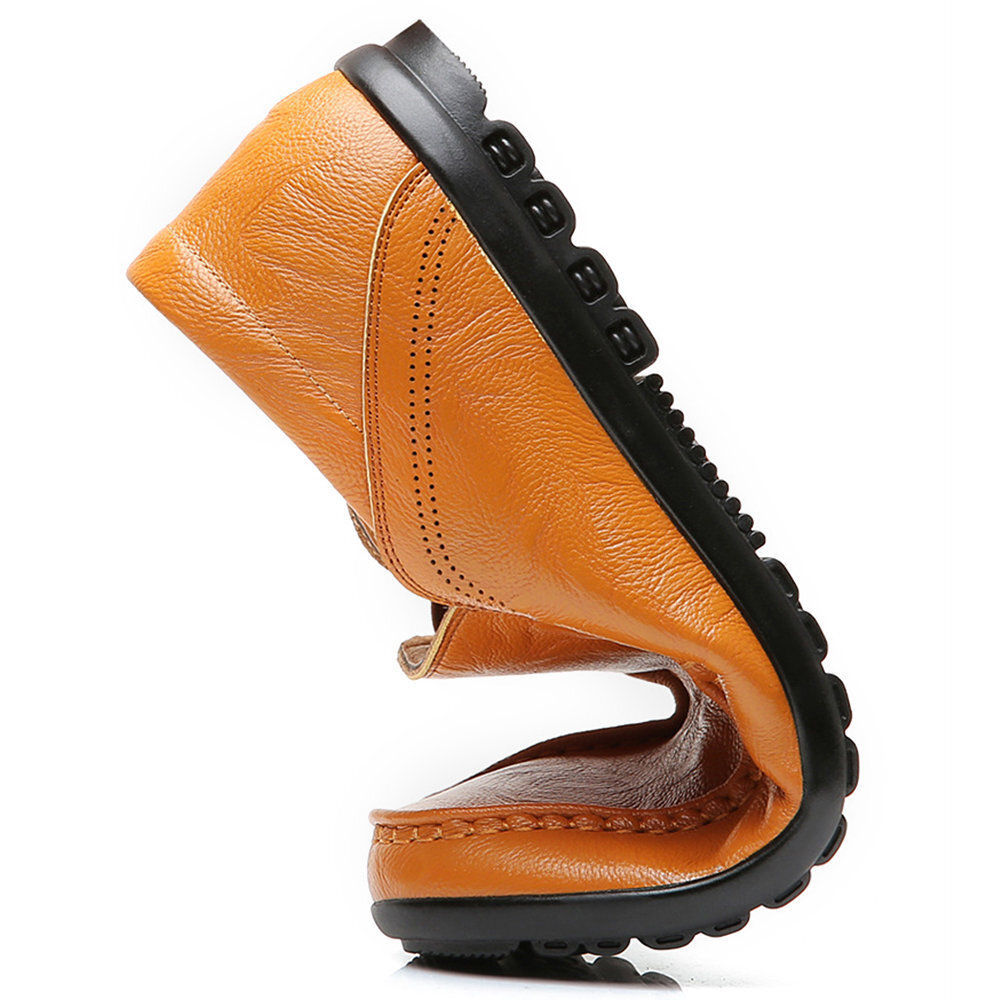 Men Leather Non-slip Casual Driving Shoes
