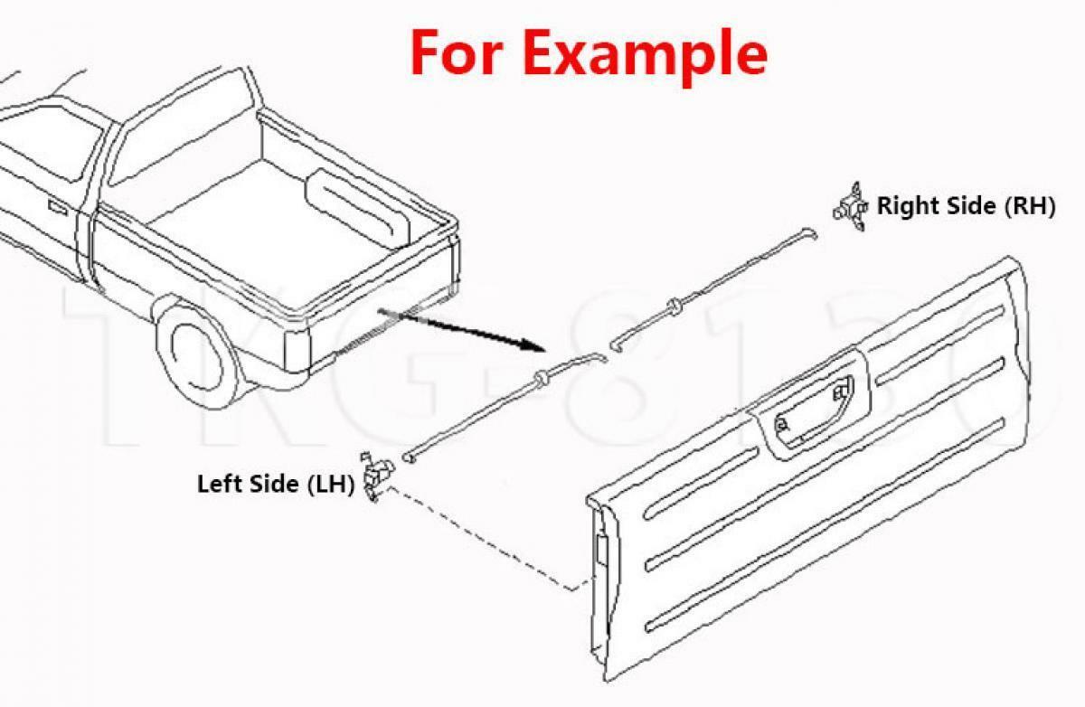 LH Rear Tailgate Lock Latch Assy For Nissan D21 Frontier Pickup 1985