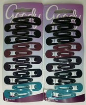 Goody Hair Snap Clips Barrettes 12 pc Lot of 2 #38202 2" Long - $11.99