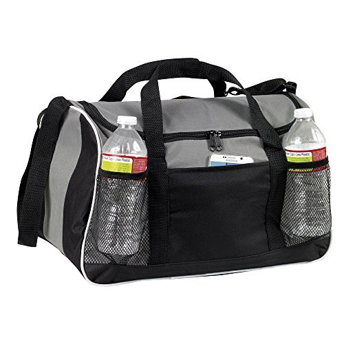 17&quot; Small Lightweight Travel Carry On Sport Duffel Gym Bag for Men / Women Gray - Gym Bags
