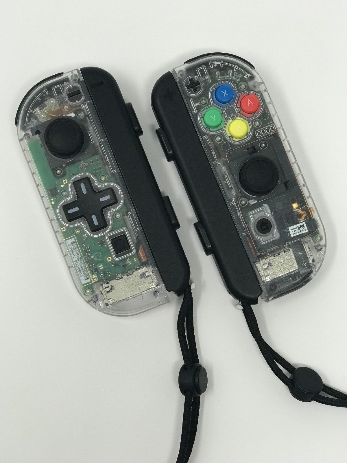 Nintendo Switch Custom Joy Con Controller JoyCons Clear DPAD W