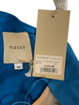 NWT New Women Mason Blue One Shoulder Asymmetric Silk Dress Sz 6 $450 Made USA image 12