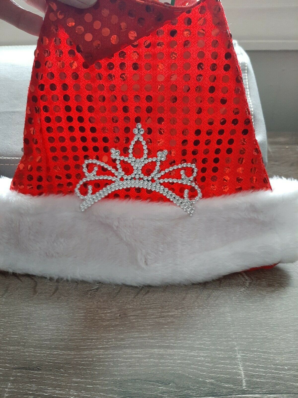 santa hat tiara