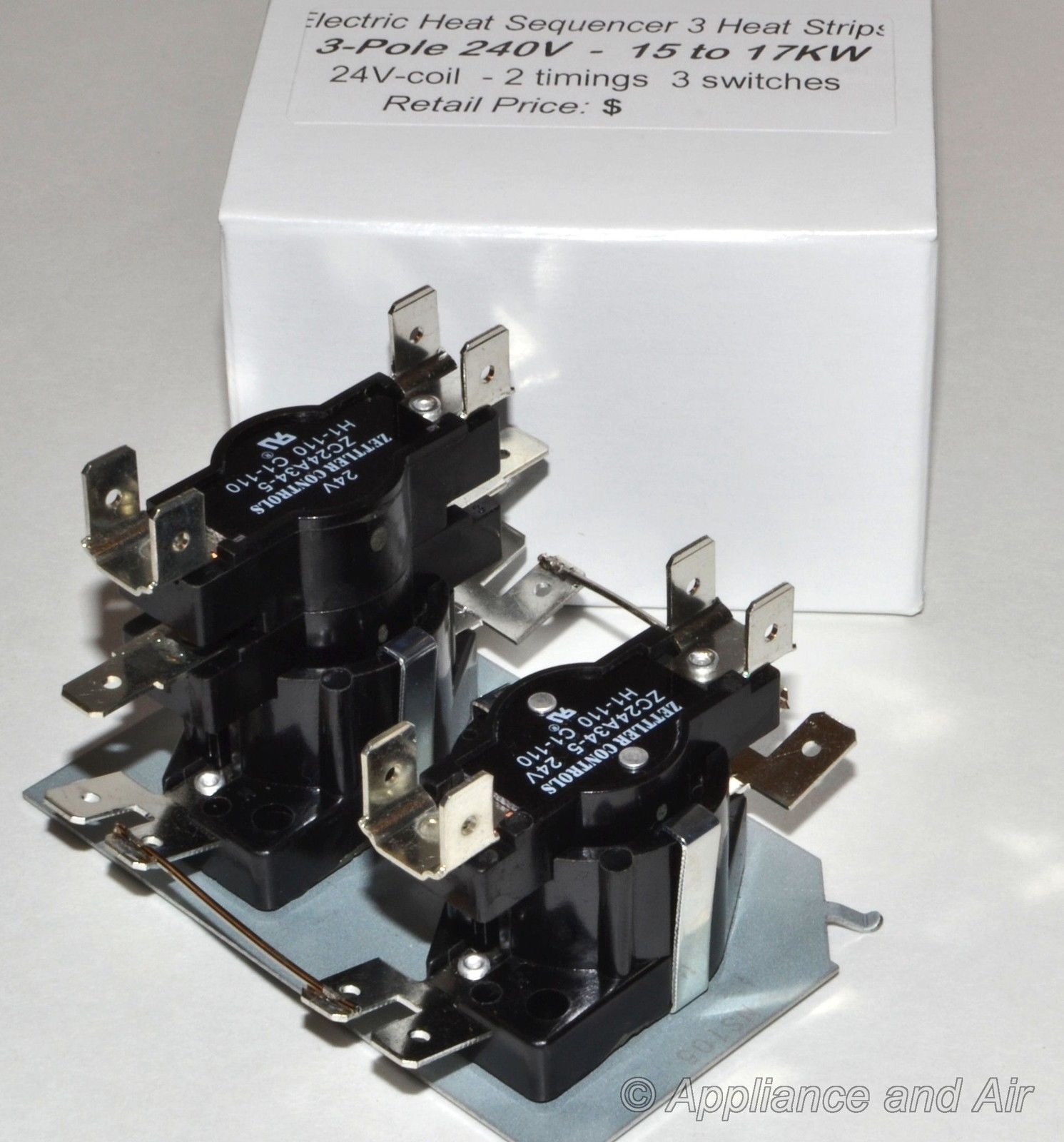 15KW 17KW Sequencer Fan Relay Mobile Home Electric Furnace Coleman + instruct. Building