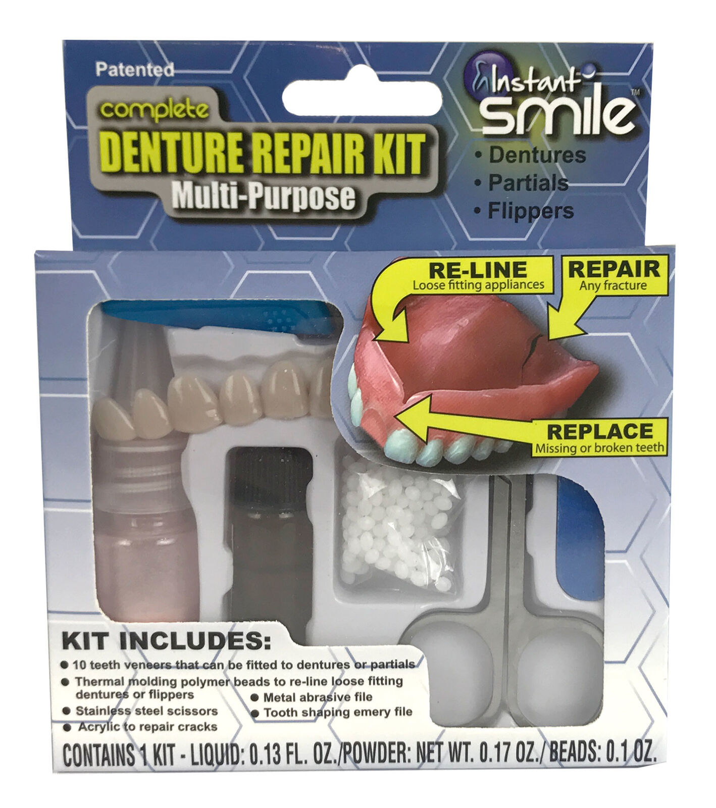 Complete Denture Repair Kit Multipurpose with Teeth Other Oral Care