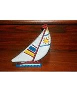 Vintage Cast Iron Sailboat Doorstop 9&quot; w x 9&quot; t NIB - $34.99