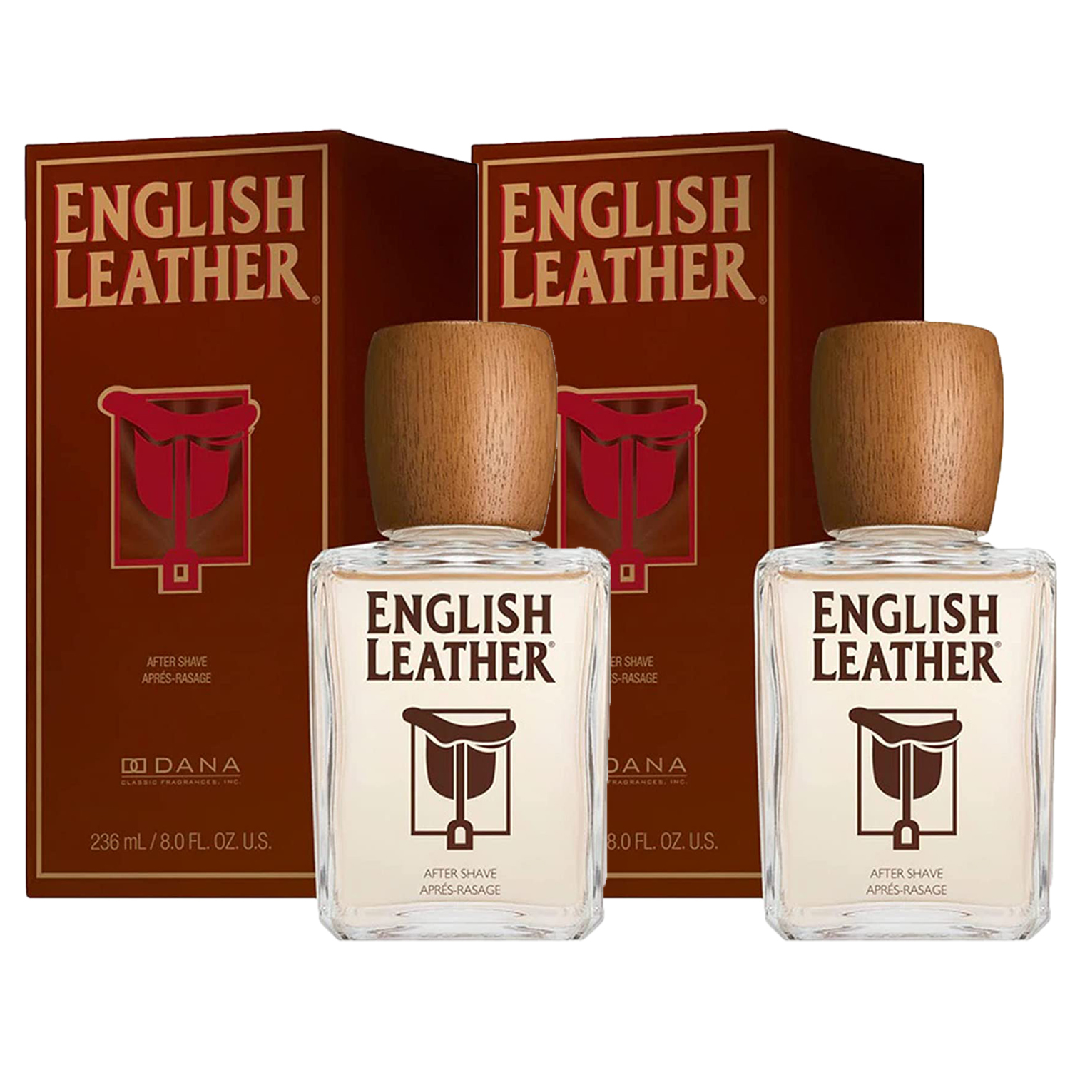 Pack of (2) New ENGLISH LEATHER by Dana for Men After Shave Splash, 8 Ounce