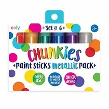 OOLY, Chunkies, Paint Sticks, Quick Drying, Set of 6 - Metallic Set - £7.99 GBP