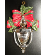 Lenox Christmas Ornament 2005 Bless This Home Doorknocker Silverplate Boxed - $14.99