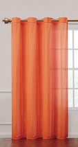 NWT's Victoria Classics Abbey Sequins Grommet Curtain Panel Orange 55 X 84 - $14.99