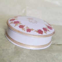 Monaco Porcelain Trinket Box, Vintage, Roses, Princess Grace, Lidded Dish image 3