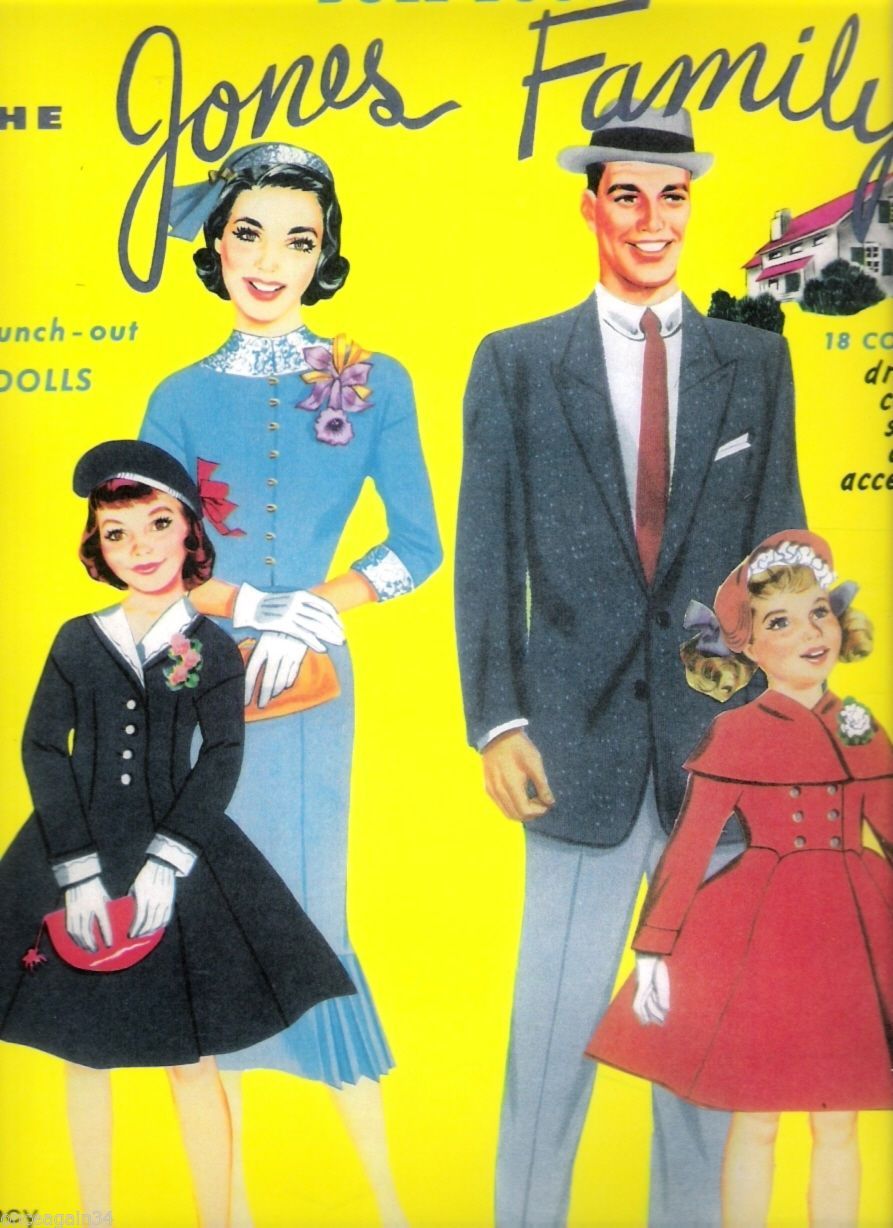 VINTAGE UNCUT 1963 TEEN TIME PAPER DOLLS~#1 REPRODUCTION~8 PAGES CLOTHING!