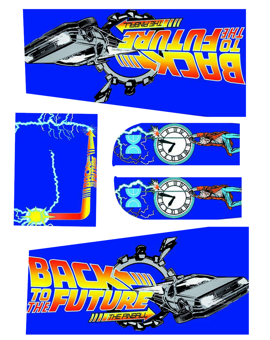 Back to the Future Data east Arcade1up Pinball Design Decal Pinball