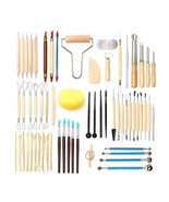 61pc Clay Sculpting Tool Kit DIY Polymer Clay Modelling Set Clay Pottery... - $31.00