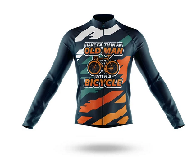 old man cycling shirt