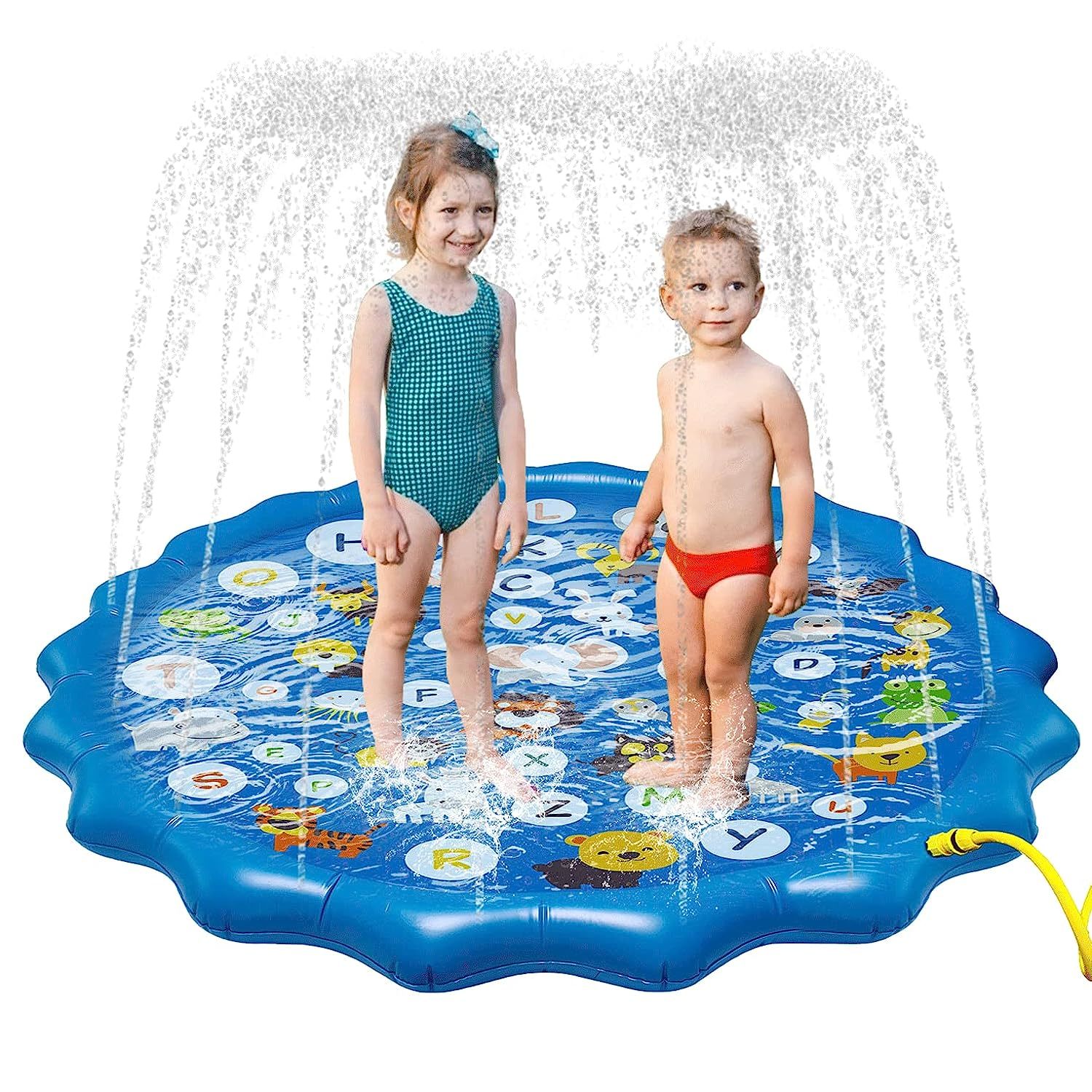 Splash Pad For Kids, 67" Kiddie Pool Splash Pads For Toddlers 316
