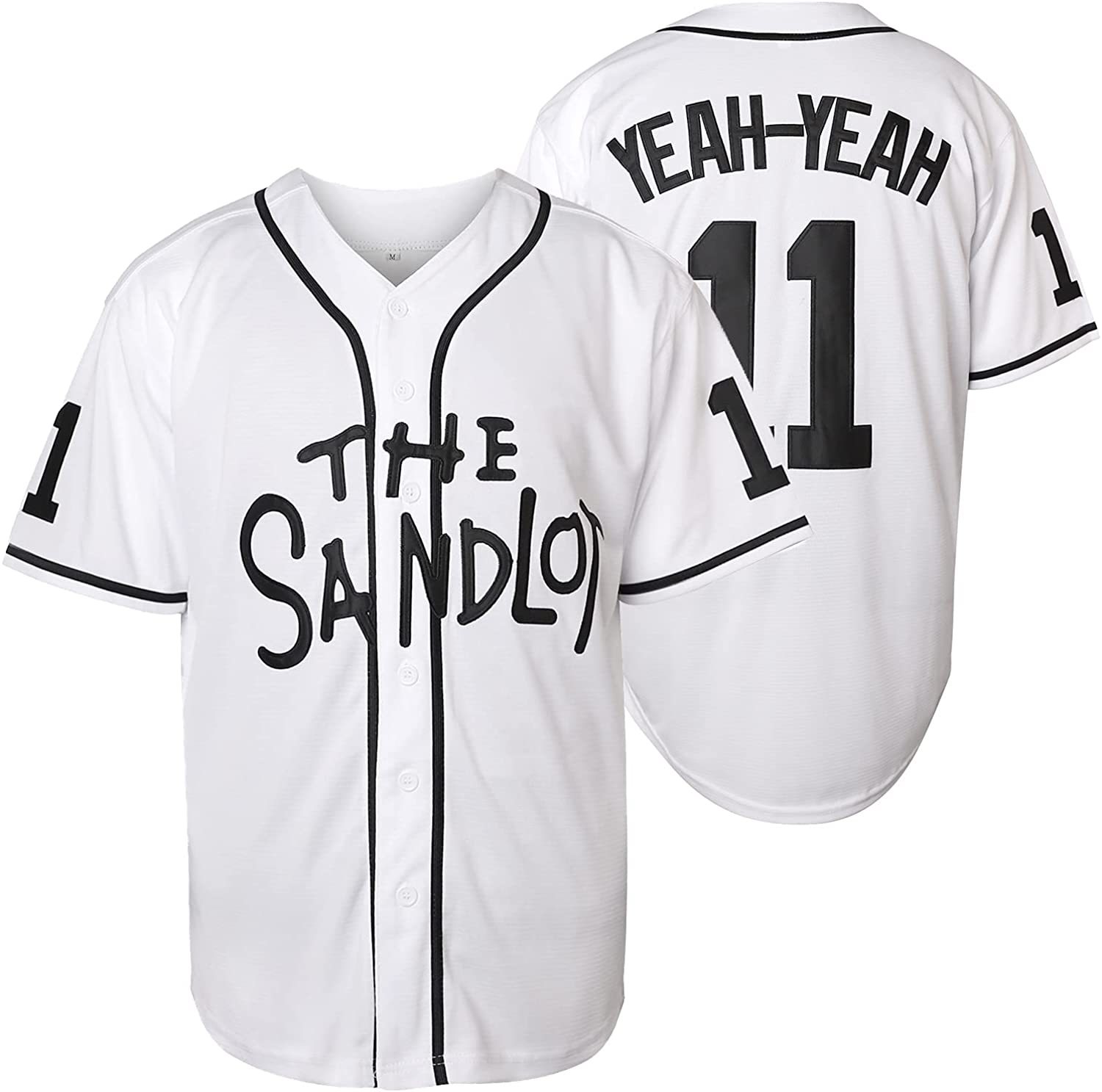 Alan Yeah-Yeah McClennan #11 The Sandlot Movie Baseball Jersey New White