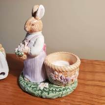 Easter Bunny Candle Holders, Avon Springtime Collection Rabbit Figurines image 9