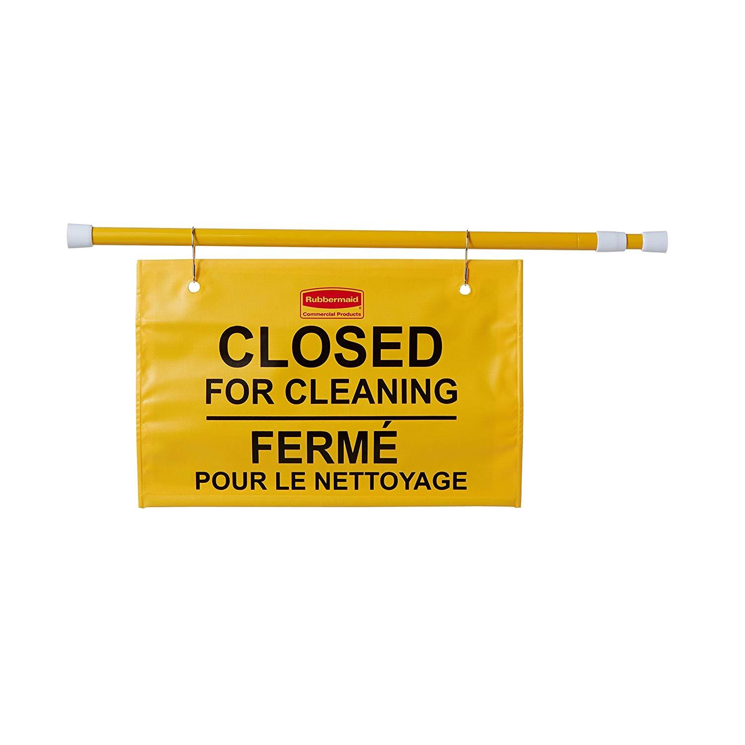 Rubbermaid Commercial Hanging Safety Sign, Closed for Cleaning