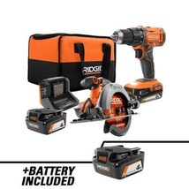 18V Cordless 2-Tool Combo Kit with 1/2 in. Drill/Driver, 6-1/2 in. Circular  - $268.99