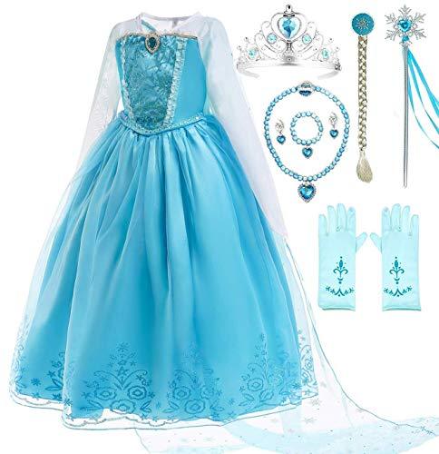 Romy's Collection Ice Queen Blue Party Princess Elsa Costume Dress-Up ...