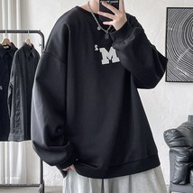 Hybskr Letter Graphic Men Sweatshirts Autumn Winter Oversized Male O Neck Casual - $139.80