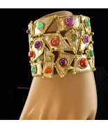 Vintage Modernist Cuff  Vintage artisan Bracelet  WIde statement bangle ... - $125.00