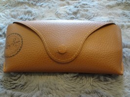 Ray Ban Brown Leather Sunglass Case with Snap Closure - $14.03
