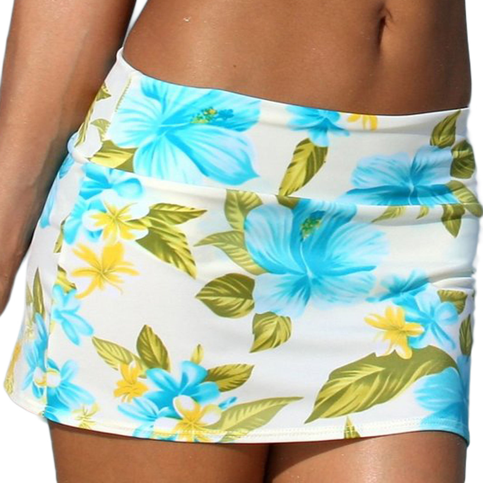 Bikini Bottom Sexy Women Swimwear Print Swimsuit Skirted Floral White Large Swimwear 4211