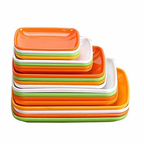 Rectangle 4pcs Set Unbreakable A5 Melamine Food Plate Dish Saucer