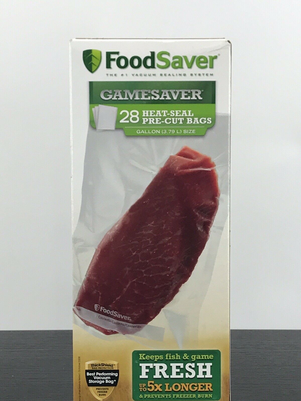 2 FoodSaver Gamesaver 1 Gallon HeatSeal PreCut Bags 28 Count Food