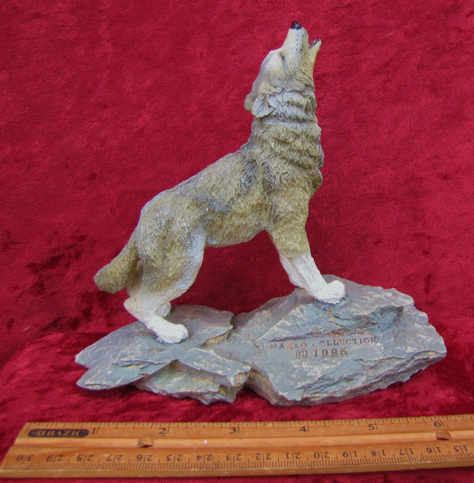 painted wolf figurines