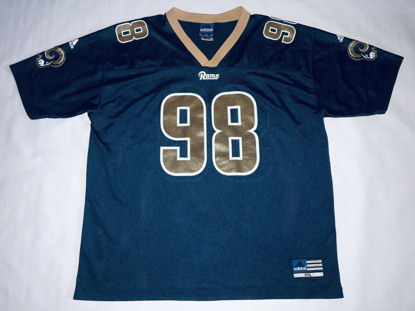 Grant Wistrom St. Louis Rams #98 Navy Blue Adidas NFL Football Jersey ...