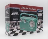 Studebaker Portable Bluetooth AM FM Radio TEAL - $36.51