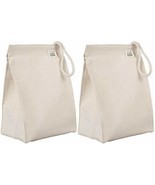 2 Pack ECOBAG Products Recycled Cotton Canvas Reusable Lunch Bag - $18.80