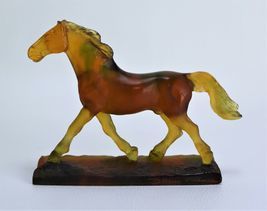 Daum Horse Pate de Verre Amber and Green Crystal  - $500.00