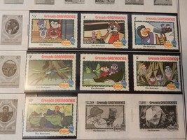 Set of 7 Disney Stamps 1982 Christmas The Rescuers from Grenada, MNH - $11.13