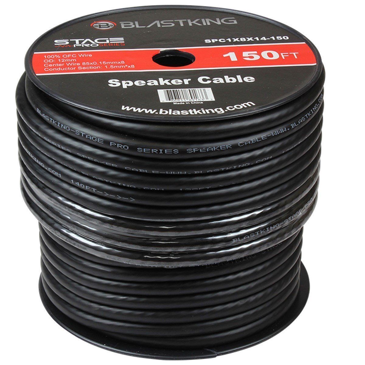 Blast King SPC1X8X14150 Blasting Speaker Cable 150Ft - Cables, Snakes