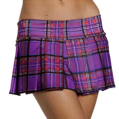 Yellow Plaid Pleated Mini Skirt S/M - Fashion