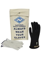 National Safety Apparel Class 00 Black Rubber Voltage Insulating Glove Kit with  - $291.06