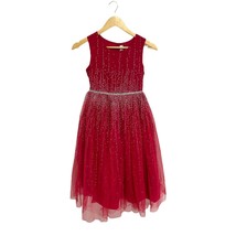Cherokee Girls Formal Party Red Sleeveless Sparkly Tutu Size L/T 10/12 - $17.57