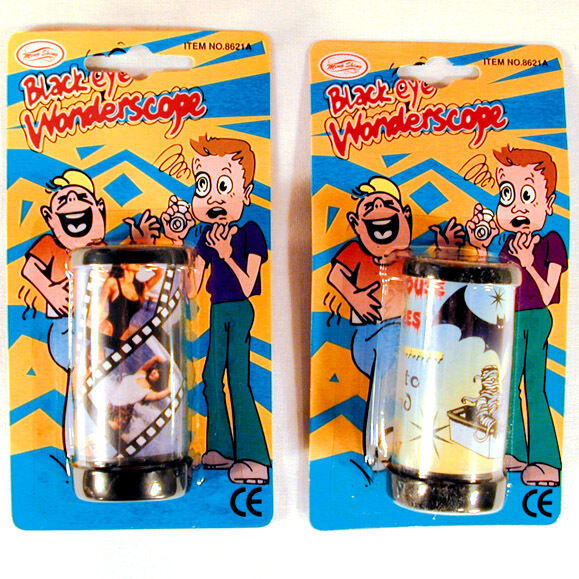 12 TRICK BLACK EYE TELESCOPES party prank joke scope Gag Gifts