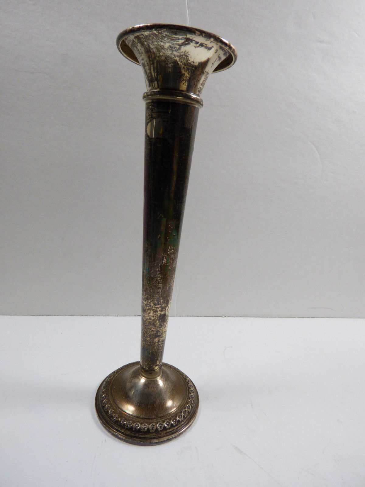 Vintage Rogers Sterling Silver 925 Fluted Trumpet weighted Bud Vase 7" Vases & Urns