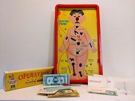 1965 Operation Board Game Vintage Milton Bradley Smoking Doctor Box - $25.00