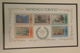 TRINIDAD &amp; TOBAGO, SCOTT # 262a-266a(5) S/S 1976 SOUVENIR PAINTINGS ISSU... - $1.98