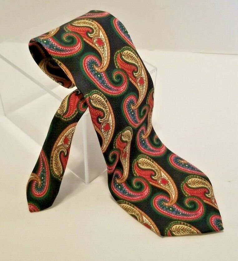 Classy Eagle Shirtmakers 100 Silk Fancy Colorful Paisley Summer Tie
