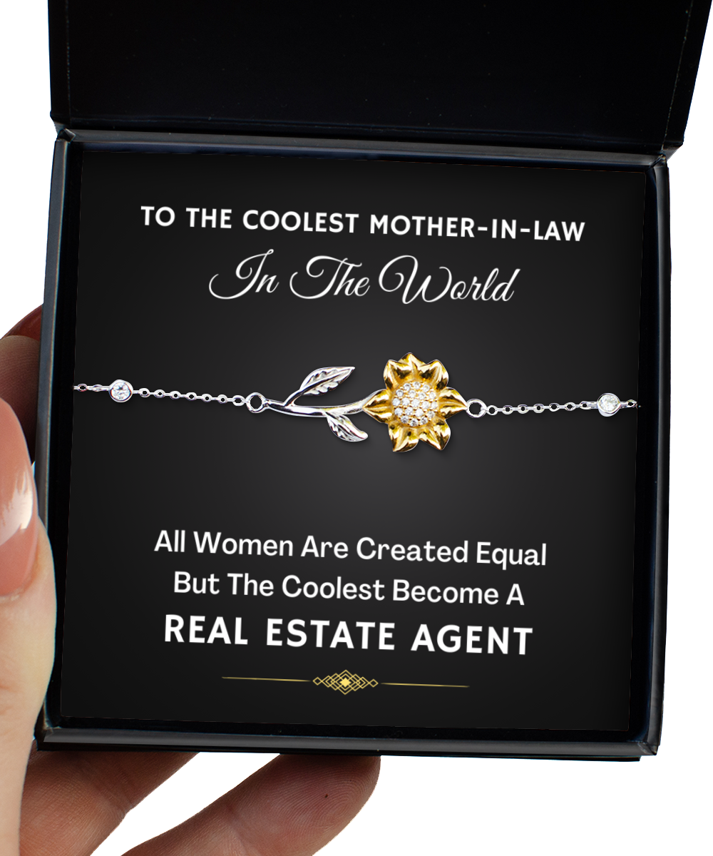 Bracelet Present For Real Estate Agent Mother-in-Law - Jewelry Sunflower
